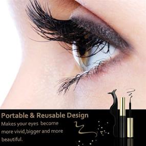 img 2 attached to 👁️ Magnetic Eyelashes and Eyeliner Kit: Get the Perfect Natural Magnetic Lashes - 10 Pairs Reusable False Eyelashes – Eye Lashes Pack – Magnetic Beauty Solution