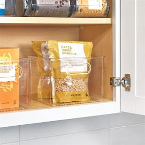 img 1 attached to iDesign 71230 BPA-Free Clear Plastic Bin - Medium size (8"x8"x6") Kitchen Storage Organizer. Ideal for Refrigerator, Freezer, and Pantry