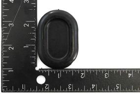 img 1 attached to 🚙 Premium Upper Bound 4 Floor Drain Plugs for 1999-2006 Jeep Wrangler TJ - Ideal Rubber Oval Covers - Hole Size: 2"x 1-3/8