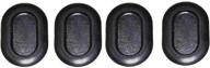 🚙 premium upper bound 4 floor drain plugs for 1999-2006 jeep wrangler tj - ideal rubber oval covers - hole size: 2"x 1-3/8 logo