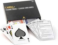 🃏 jumbo playing cards set - 20 classic card games (4x6 inch deck) for families and adults - including old maid, rummy, spoons, go fish and more! логотип