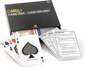 img 4 attached to 🃏 Jumbo Playing Cards Set - 20 Classic Card Games (4x6 inch Deck) for Families and Adults - Including Old Maid, Rummy, Spoons, Go Fish and More!