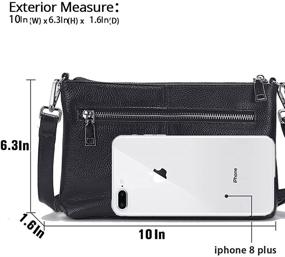 img 3 attached to Leather Crossbody Purse Shoulder Smartphone Women's Handbags & Wallets and Crossbody Bags