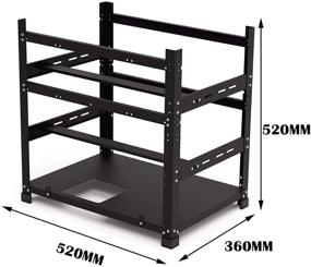 img 3 attached to 💰 Assletes Новая рама для майнинга биткойнов 3 уровня - Премиум открытая рама для майнинга с 12 слотами для ГПУ, держатель для материнской платы серверного стойки - Идеально подходит для майнинга ETH/ETC/ZEC Ether - В комплекте аксессуары и инструменты