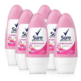 img 3 attached to 💐 Sure Women Bright Fragrance Collection Roll-On Anti-Perspirant Deodorant 50 ml - Pack of 6