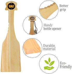 img 1 attached to Premium Wooden Grill Scraper: Bristle-Free Cleaner with Bottle Opener - Safe & Effective BBQ Scrapers for Complete Grate Cleaning