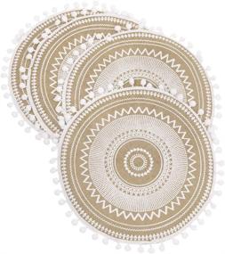 img 3 attached to 🌀 LAhome Mandala Print Circular Placemat