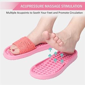 img 3 attached to Acupressure Slippers Reflexology Non Slip Water Proof