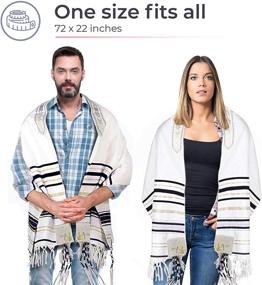 img 2 attached to Talit Prayer Shawl Messianic Christian Women's Accessories