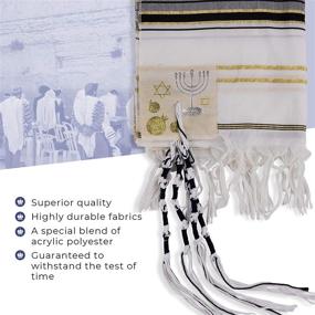 img 3 attached to Talit Prayer Shawl Messianic Christian Women's Accessories