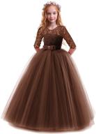 👗 stunning girls vintage floral lace floor length dress for wedding party, evening, formal events, and pegeant dance logo