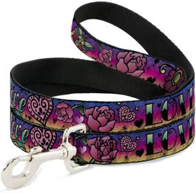 img 2 attached to Buckle Down Pet Leash Love Purple