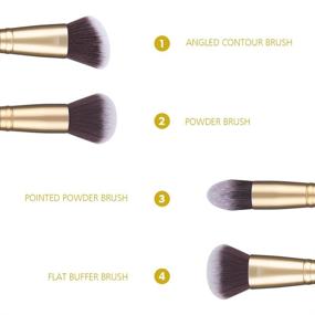 img 2 attached to DUcare 2Pcs Christmas Gift Makeup Brushes Duo - End Foundation Powder Buffing and Contouring Synthetic Cosmetic Tools