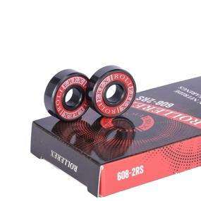 img 2 attached to 🛼 Rollerex Titan 608-2RS Lubricated Ceramic Skate Bearings (8-Pack) with Silicon Nitride - Perfect for Inline, Roller Blade, Rollerskate, Skateboard, RipStik & More