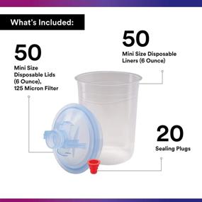 img 3 attached to 3M PPS (Original Series) Paint Spray Gun Cup Lids and Liners Kit, 16314, Mini, 6 oz, 125-micron Filter, Paint Gun for Cars, Furniture, Home, 50 Disposable Lids and Liners, 20 Sealing Plugs with Enhanced SEO