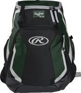 green rawlings baseball and softball backpack for enhanced sports storage logo