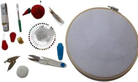 img 3 attached to 🧵 Complete Embroidery Kit for Beginners - Alipia, Includes 5 Cross Stitch Hoops, 50 Color Embroidery Floss, 2 Pieces of Aida Cloth, and Full Cross Stitch Supplies