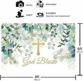 img 3 attached to 📸 Durable Fabric God Bless Backdrop: Funnytree 8x6ft Forest Leaves Baptism Party First Holy Communion Christening Banner Decor – No Wrinkles, Perfect for Baby Shower Photography Background and Photo Booth Props. Get Yours Now!