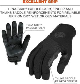 img 2 attached to Reinforced Touchscreen Fingertips Ergodyne 710BLK