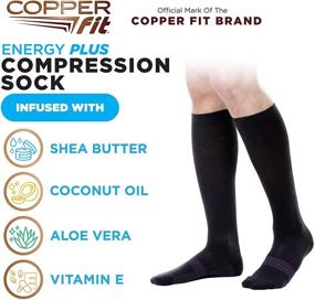 img 2 attached to 🧦 Copper Fit Energy Moisturizing Knee High Compression Socks: Unisex Adult Support for Active Lifestyles