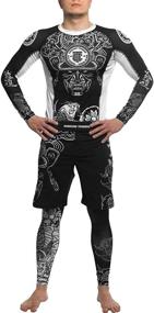 img 1 attached to Hardcore Training Rash Guard Koi Men's Clothing and Active