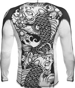img 3 attached to Hardcore Training Rash Guard Koi Men's Clothing and Active