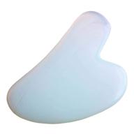 💎 sppry gua sha massage tool - natural jade stone heart - facial & body skin scraping, face lifting, blood circulation - opal, clear blue logo