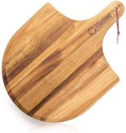 🍕 acacia wood pizza peel and charcuterie board by chef pomodoro - multipurpose paddle for homemade pizza, bread, and grilling - oven or grill use logo