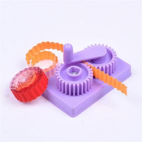 img 4 attached to 🌈 Cuziss Purple Hand-Operated Quilling Crimper with Paper Slip Wave Shape Making Tool - DIY Crafting Tool with Little Storage Case