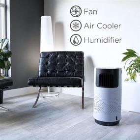 img 3 attached to 🌀 Briza Cool Air Fan - Evaporative Air Cooler for Room - Swamp Cooler with 8L Water Tank - 80° Swing Oscillation - 3 in 1 Function - Remote Included - 3 Speed Fan - Ideal for Livingroom, Bedroom, Office