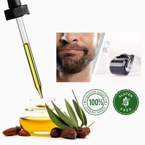 img 2 attached to 🧔 Natural Beard Growth Kit for Men with Patchy Facial Hair, Stimulate and Promote Hair Regrowth - 2in1 Hair Growth Serum