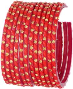 img 3 attached to JDZ COLLECTION Bollywood Matching Girls' Jewelry Bangles for Bracelets