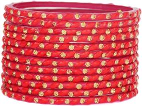 img 1 attached to JDZ COLLECTION Bollywood Matching Girls' Jewelry Bangles for Bracelets