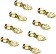 ✨ 100pcs antique gold spoon diy oval jewelry scrabble glue on bails earring bail for fitting glass cabochon tiles jewelry making 15mm x 5mm (100pcs gold) logo