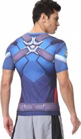 img 3 attached to 🦸 Red Plume Men's Compression Sports Fitness Shirt: Power-packed Superhero T-Shirt for Dynamic Running, Short Sleeve