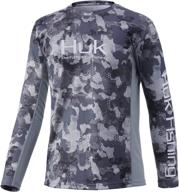 huk boys' clothing: standard long sleeve refraction hunt protection logo