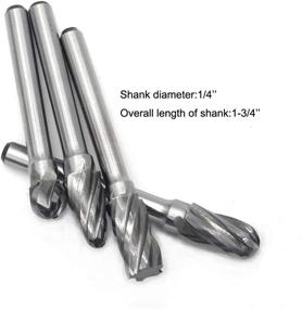 img 3 attached to JESTUOUS 1/4 Inch Shank Diameter Carbide Burrs Set - Aluminum Rotary Cutting Bur, Single Cutting Edge, Ideal for Die Grinder, Metal Carving, Engraving and Drilling Bits