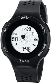 img 4 attached to Kids Digital Sport Watch: Waterproof, 7 Color Lights, Alarm & Stopwatch for Boys and Girls