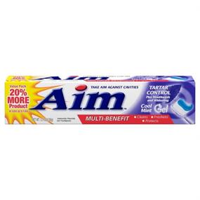 img 2 attached to 🦷 Aim Tartar-Fighting Anticavity Fluoride Toothpaste Gel - 5.5 oz, Pack of 2