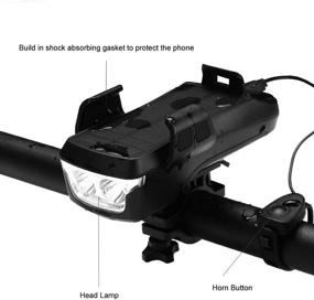 img 2 attached to 🚴 Multifunctional Bike LED Headlight 4000mAh Front Lamp 550 Lumens USB Rechargeable Waterproof Cycling Light with Solar Power Bank, Loud Horn & Phone Bracket Holder