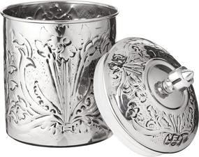 img 2 attached to Charming Old Dutch 4 Piece Art Nouveau Canister Set: Vintage Style Stainless Steel in Antique Pewter Finish