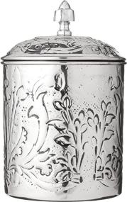 img 3 attached to Charming Old Dutch 4 Piece Art Nouveau Canister Set: Vintage Style Stainless Steel in Antique Pewter Finish