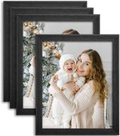 🖼️ ophanie 9x11 picture frame - set of 4 wall frames for bedroom, office, living room - 8x10 mat included logo