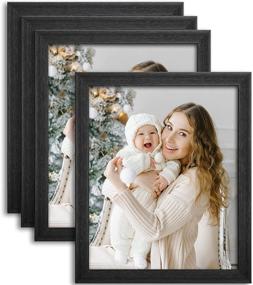 img 4 attached to 🖼️ Ophanie 9x11 Picture Frame - Set of 4 Wall Frames for Bedroom, Office, Living Room - 8x10 Mat Included