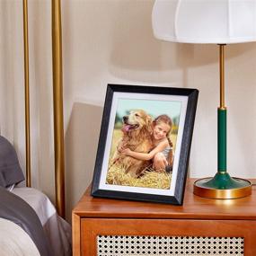 img 2 attached to 🖼️ Ophanie 9x11 Picture Frame - Set of 4 Wall Frames for Bedroom, Office, Living Room - 8x10 Mat Included