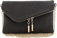 👜 versatile envelope wristlet clutch crossbody bag: chic style with a chain strap logo