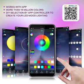 img 2 attached to 🚗 Sanhezhong 2-in-1 Design USB Interior Car LED Strip Lights - 4pcs 72 LED Lighting Kits with Remote and APP Controller, Waterproof Multi DIY Color Music Car Lighting - DC 12V