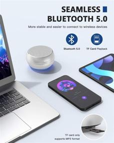 img 1 attached to 🔊 NUBWO Портативная Bluetooth колонка: Премиум стерео звук с улучшенными басами, TWS, встроенный микрофон – Серебро