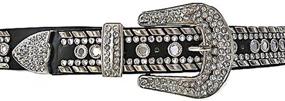 img 2 attached to 💎 Women's Rhinestone-Studded Western Belt by Luxury Divas: Elevating Style and Elegance