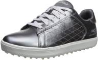 👟 skechers women's spikeless waterproof silver athletic shoes: stylish and waterproof footwear for women logo